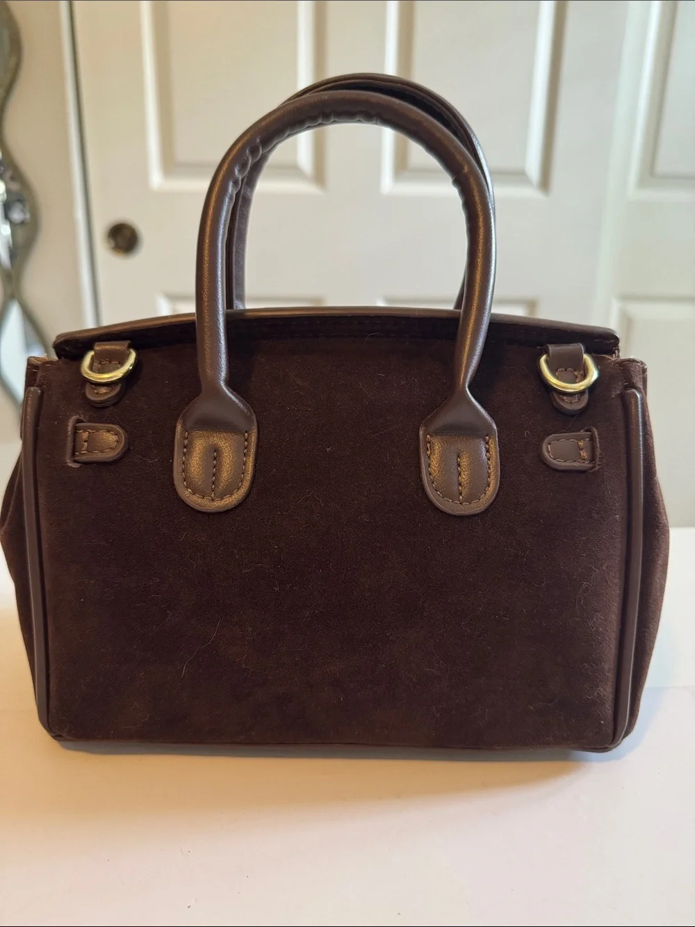 Vegan and Faux Suede Mini Satchel